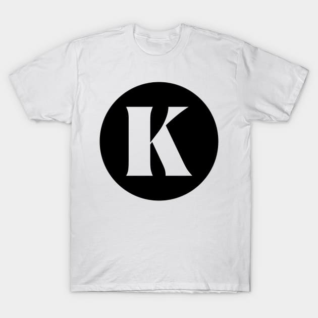 K (Letter Initial Monogram) T-Shirt by n23tees